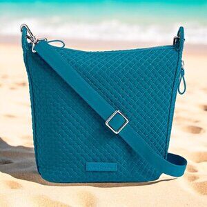 Vera Bradley Carson Mini Hobo Crossbody Shoulder Bag Purse Bahama Bay NWT